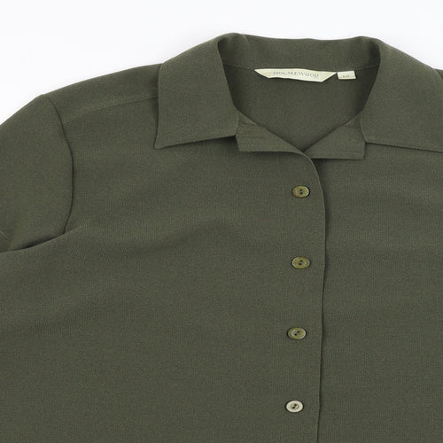 Holmewood Womens Green   Basic Button-Up Size 16