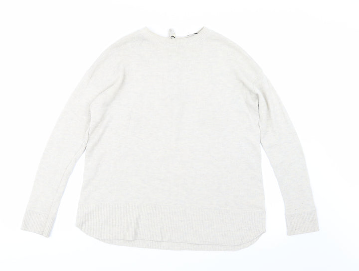 H&M Womens Beige  Knit Pullover Jumper Size XS