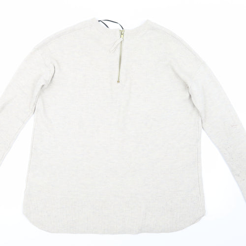 H&M Womens Beige  Knit Pullover Jumper Size XS