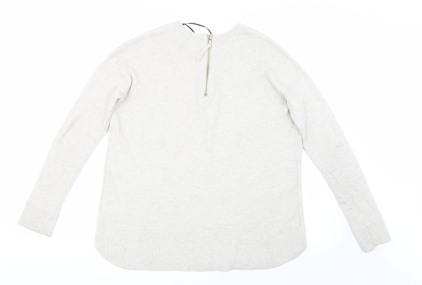 H&M Womens Beige  Knit Pullover Jumper Size XS