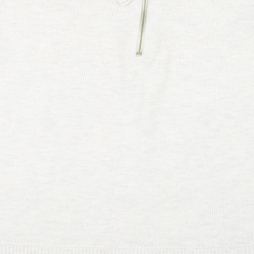 H&M Womens Beige  Knit Pullover Jumper Size XS