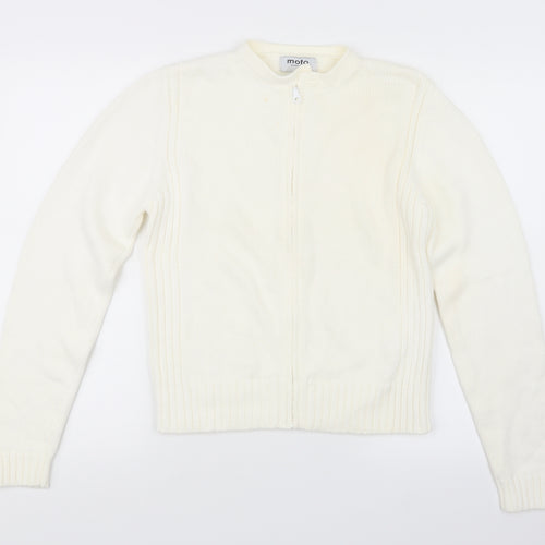 Moto Womens Ivory  Knit Jacket Coatigan Size 14
