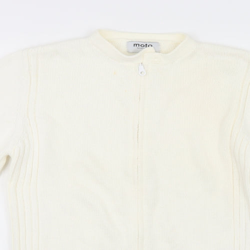 Moto Womens Ivory  Knit Jacket Coatigan Size 14