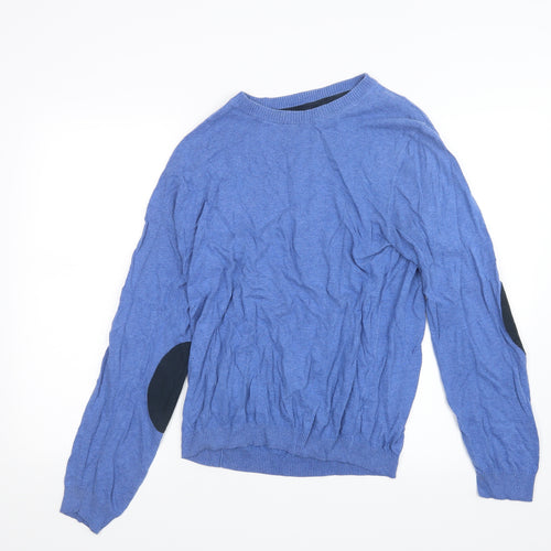 H&M Mens Blue  Knit Pullover Jumper Size M