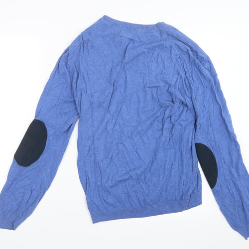H&M Mens Blue  Knit Pullover Jumper Size M