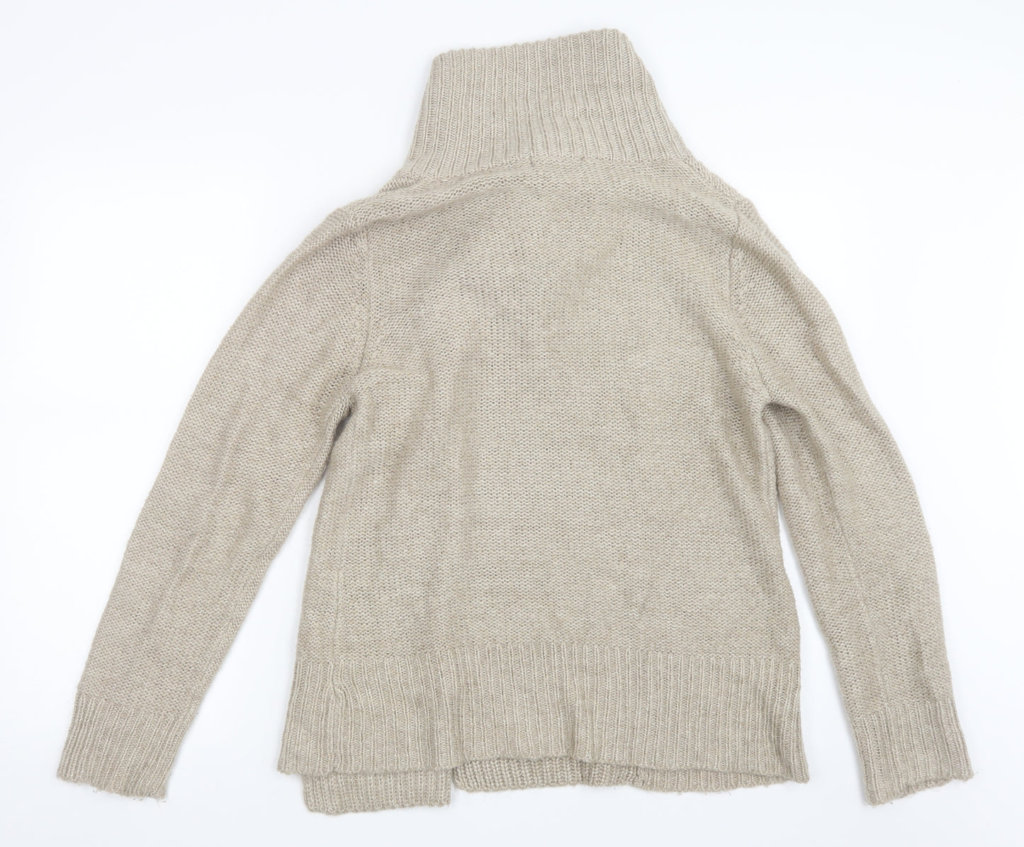 E-vie Womens Beige  Knit Cardigan Jumper Size 12