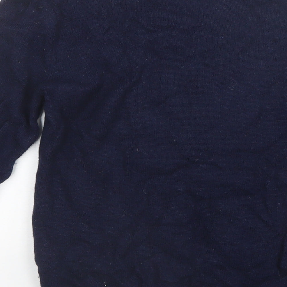 H&M Girls Blue  Knit Pullover Jumper Size 7-8 Years  - Christmas