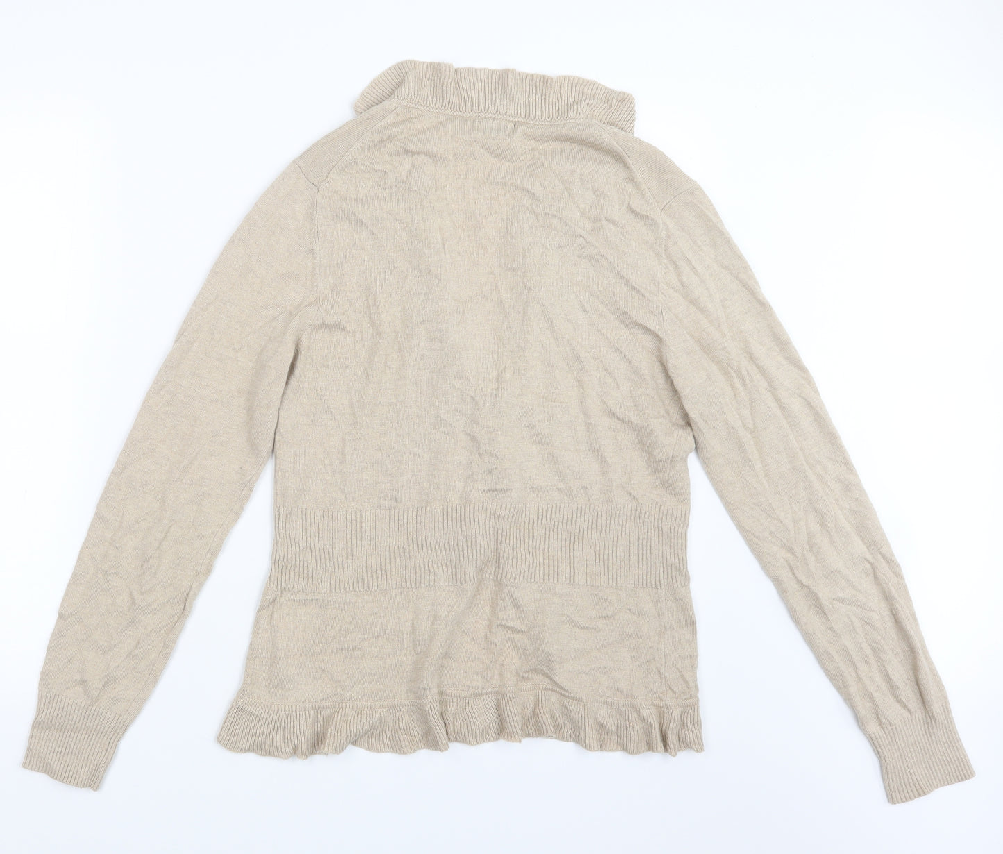 Tara Womens Beige   Cardigan Jumper Size M