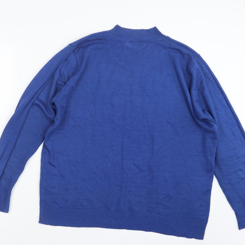 EWM Womens Blue  Knit Pullover Jumper Size 18