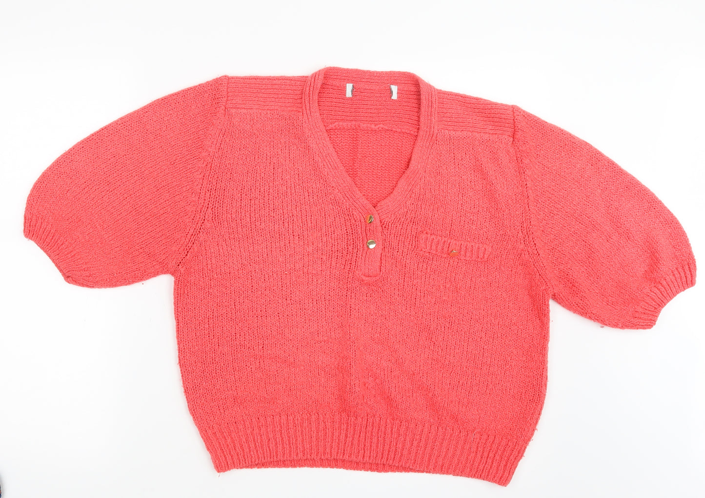 Preworn Womens Pink  Knit Pullover Jumper Size M