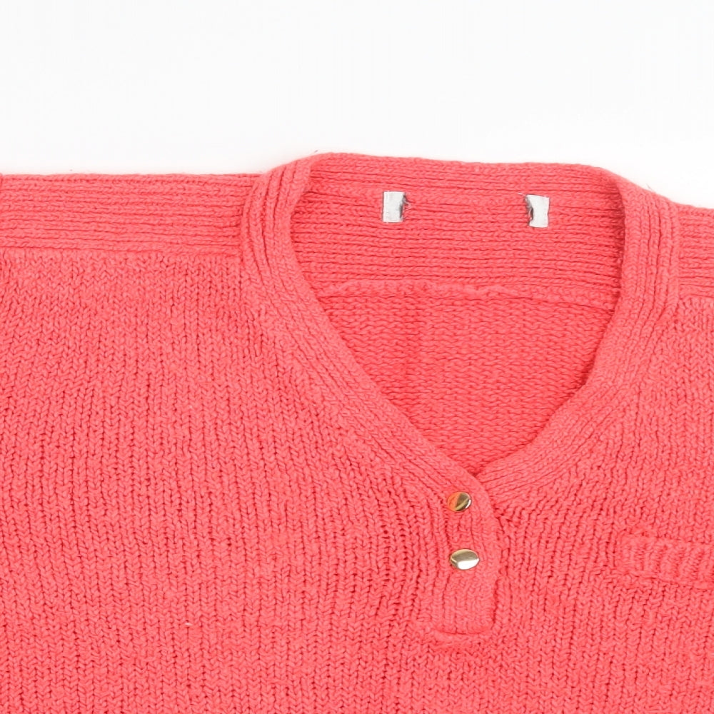 Preworn Womens Pink  Knit Pullover Jumper Size M