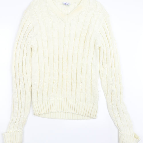 III esl Womens Ivory  Knit Pullover Jumper Size XL