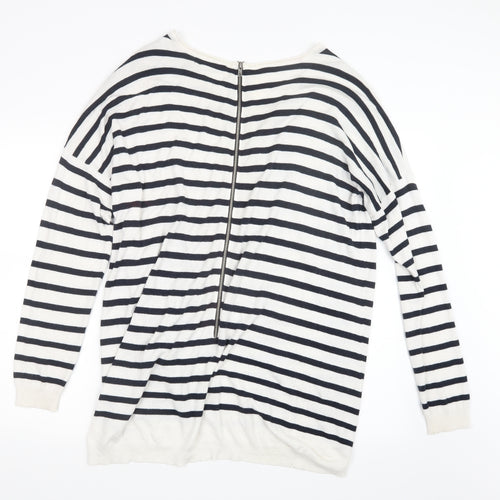 Atmosphere Womens Blue Striped Knit Pullover Jumper Size M