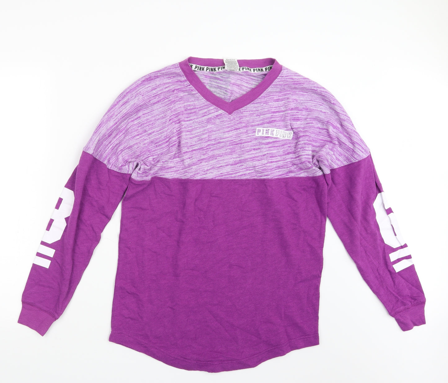 PINK Womens Purple  Knit Pullover Jumper Size XS
