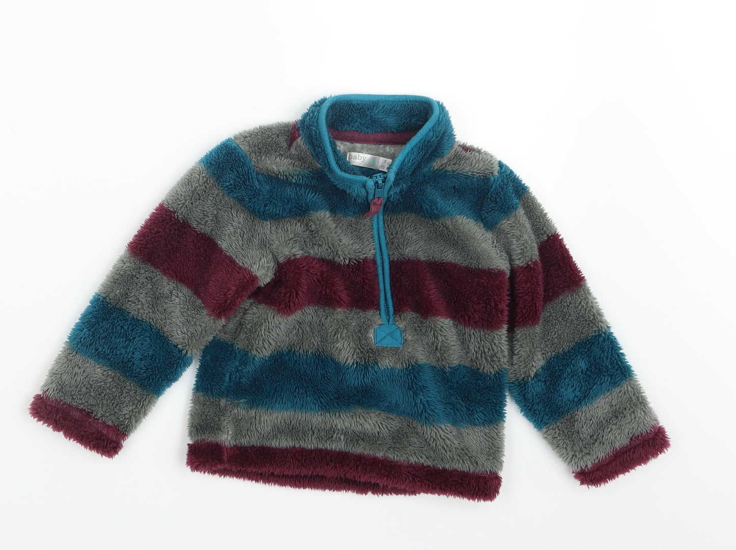 M&Co Baby Grey Striped  Pullover Jumper Size 12-18 Months