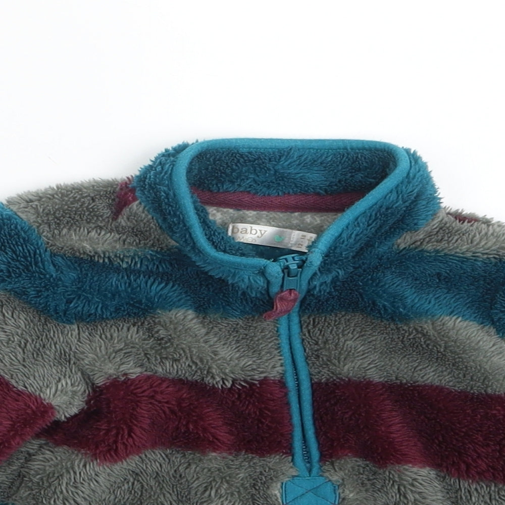 M&Co Baby Grey Striped  Pullover Jumper Size 12-18 Months