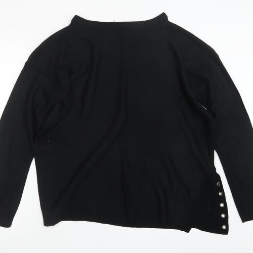 Capsule Womens Black  Knit Pullover Jumper Size 12