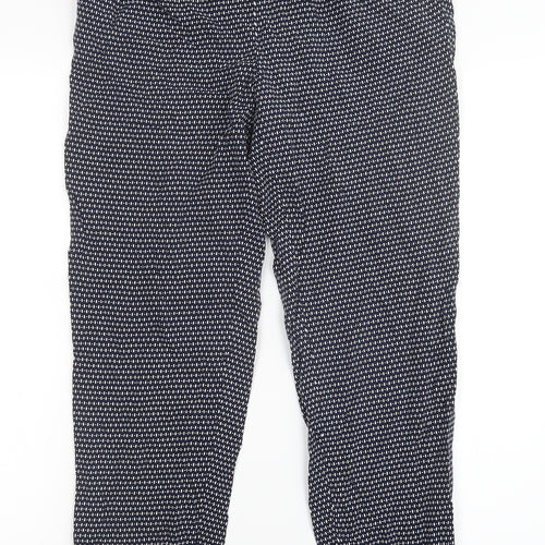 Papaya Womens Blue Geometric  Trousers  Size 8 L25.5 in