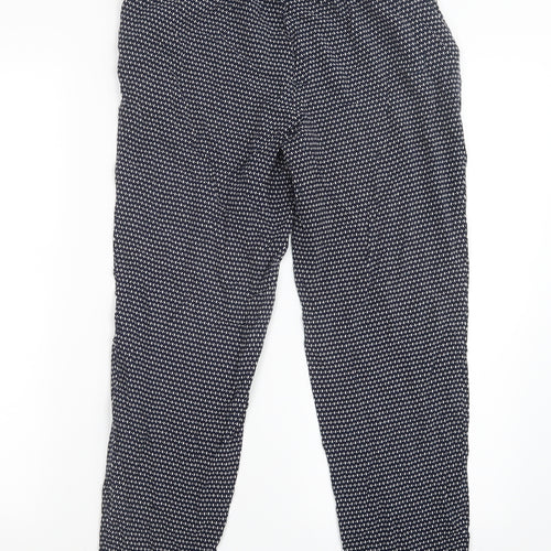 Papaya Womens Blue Geometric  Trousers  Size 8 L25.5 in