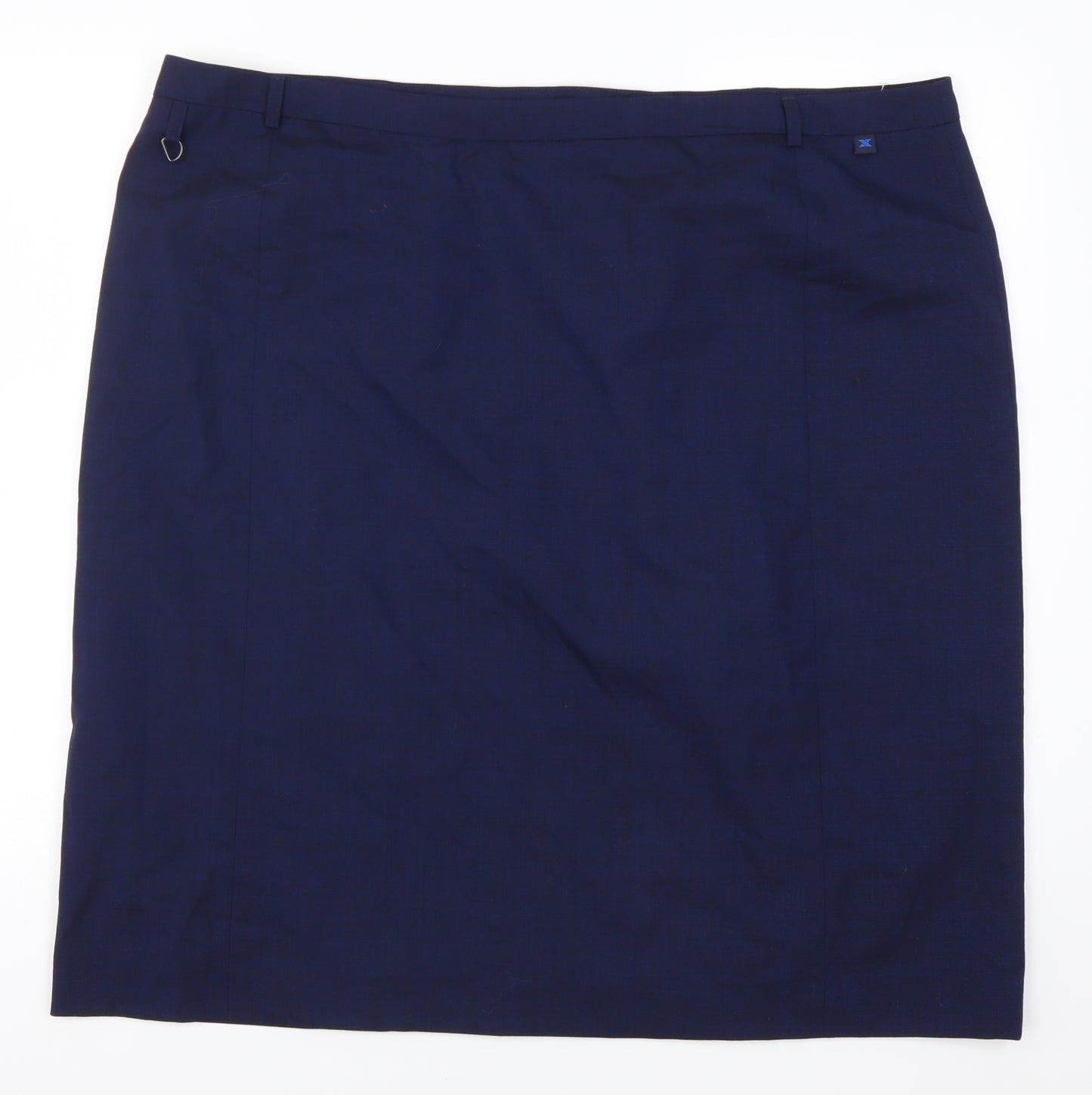 Preworn Womens Blue   Straight & Pencil Skirt Size 44 in