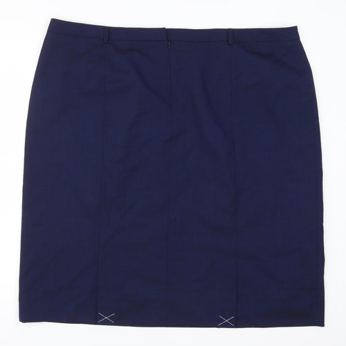 Preworn Womens Blue   Straight & Pencil Skirt Size 44 in