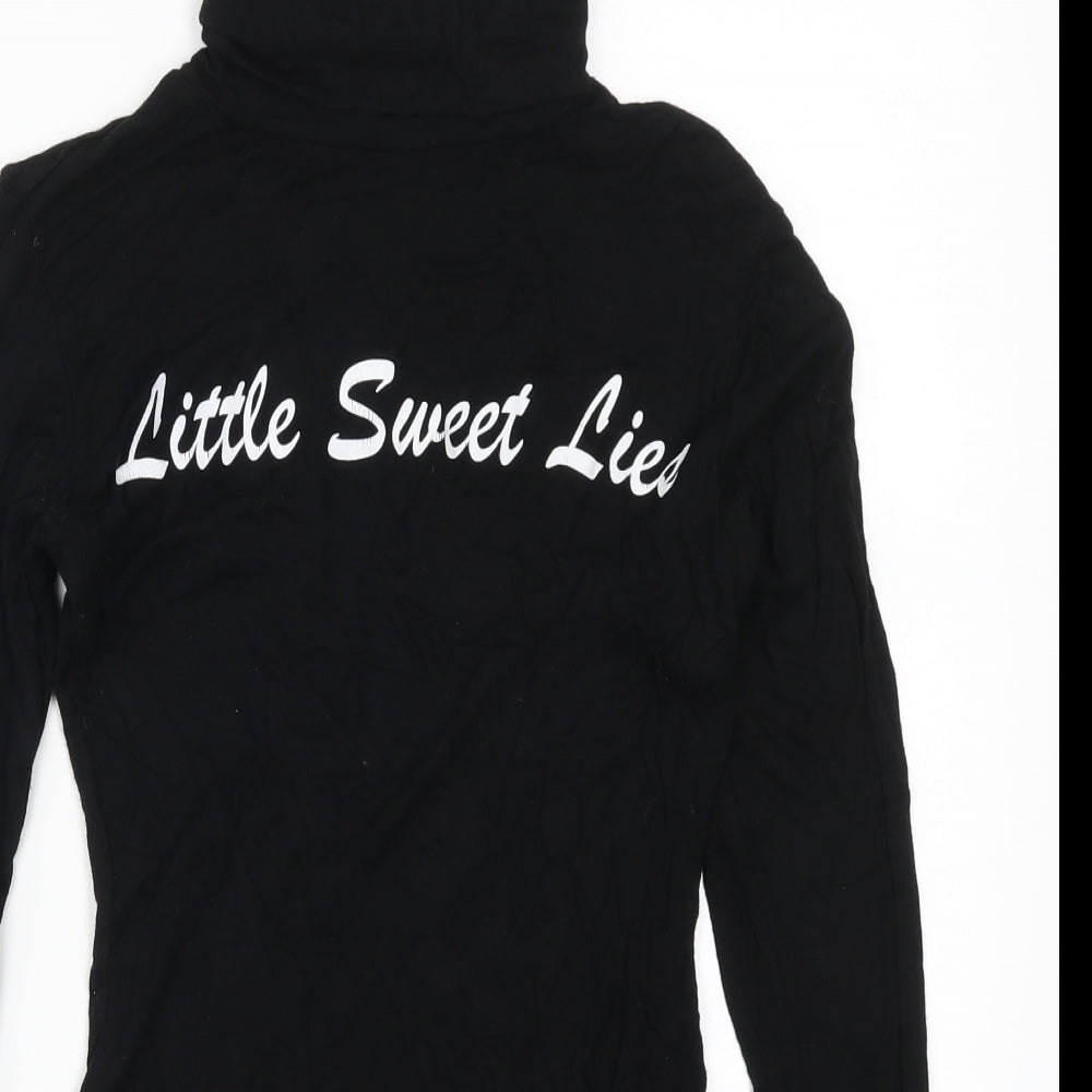 PRETTYLITTLETHING Womens Black   Bodysuit One-Piece Size 10  - Little Sweet Lies