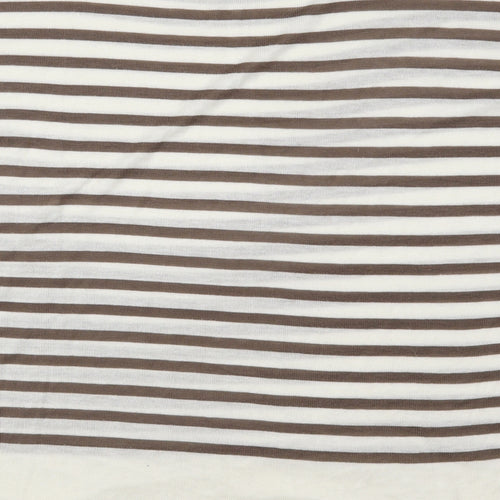 VILA Womens Beige Striped  Pullover Jumper One Size