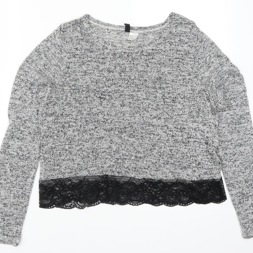 H&M Womens Grey   Basic T-Shirt Size M