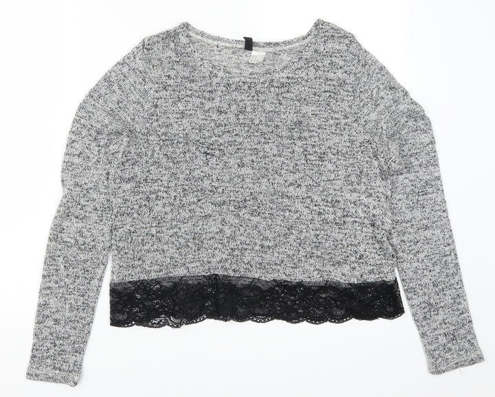 H&M Womens Grey Basic T-Shirt Size M