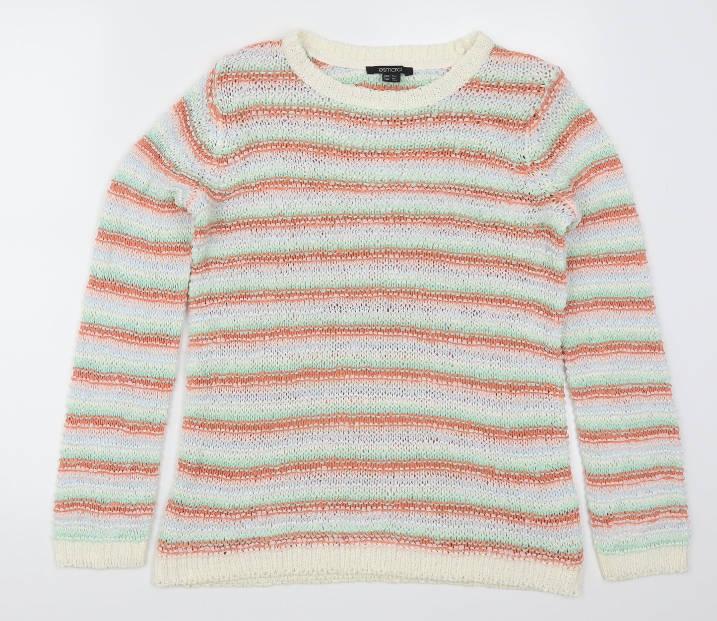 ESMARA Womens Multicoloured Striped Knit Pullover Jumper Size S