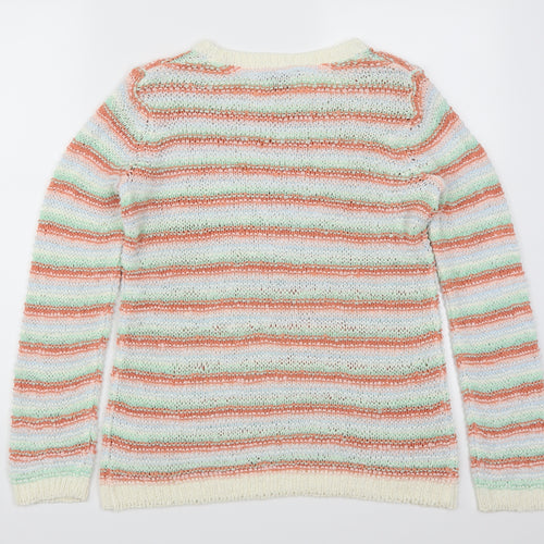 ESMARA Womens Multicoloured Striped Knit Pullover Jumper Size S
