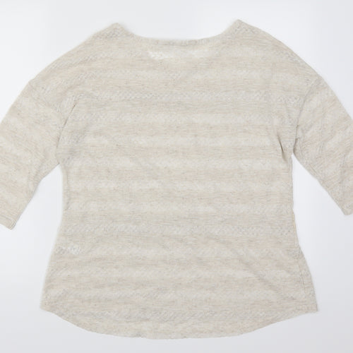 TU Womens Beige   Basic T-Shirt Size 16
