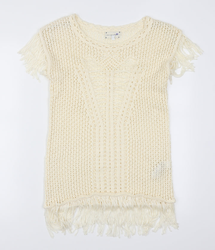 New Look Womens Beige  Knit Pullover Jumper Size S