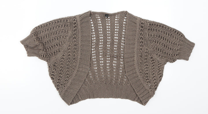 Amisu Womens Brown Knit Cardigan Jumper Size S