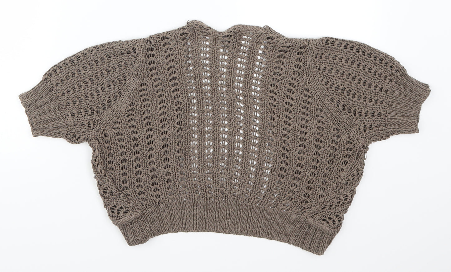 Amisu Womens Brown  Knit Cardigan Jumper Size S