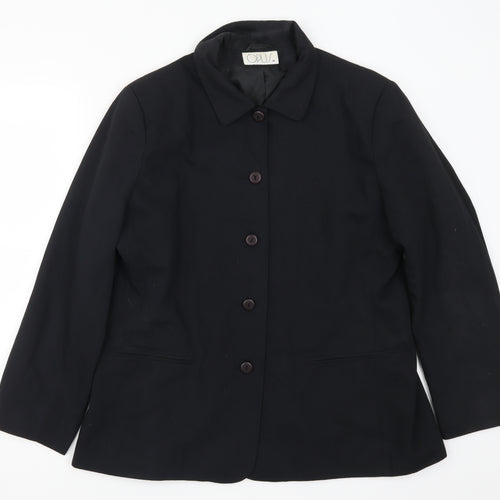 OPUS Womens Black   Jacket Suit Jacket Size 18