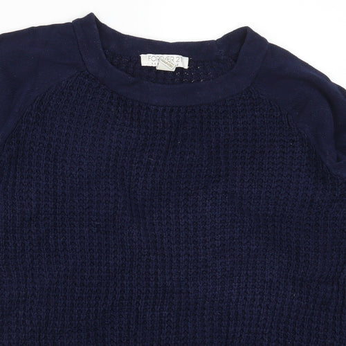 FOREVER 21 Womens Blue  Knit Pullover Jumper Size S