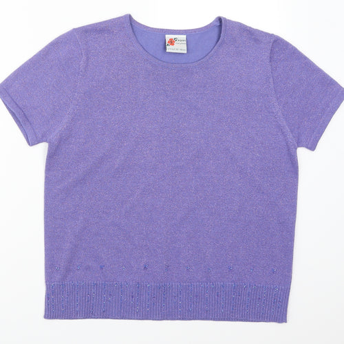 Poppy Womens Purple   Pullover Jumper Size 12