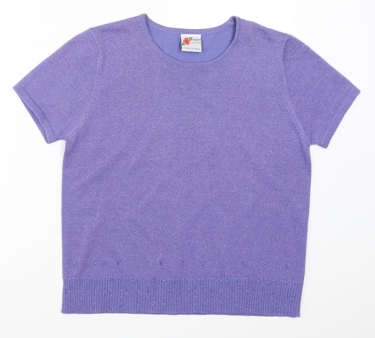 Poppy Womens Purple   Pullover Jumper Size 12