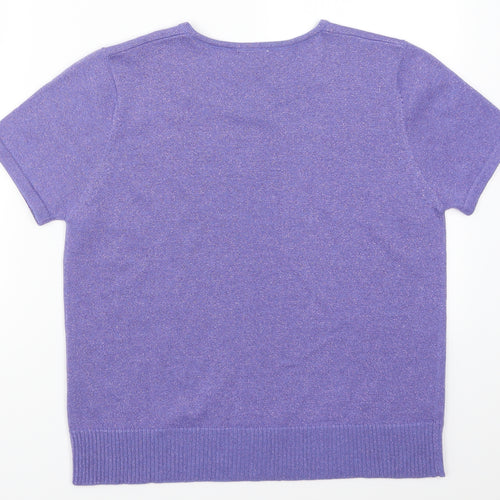 Poppy Womens Purple   Pullover Jumper Size 12