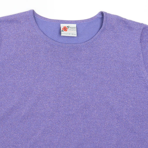 Poppy Womens Purple   Pullover Jumper Size 12