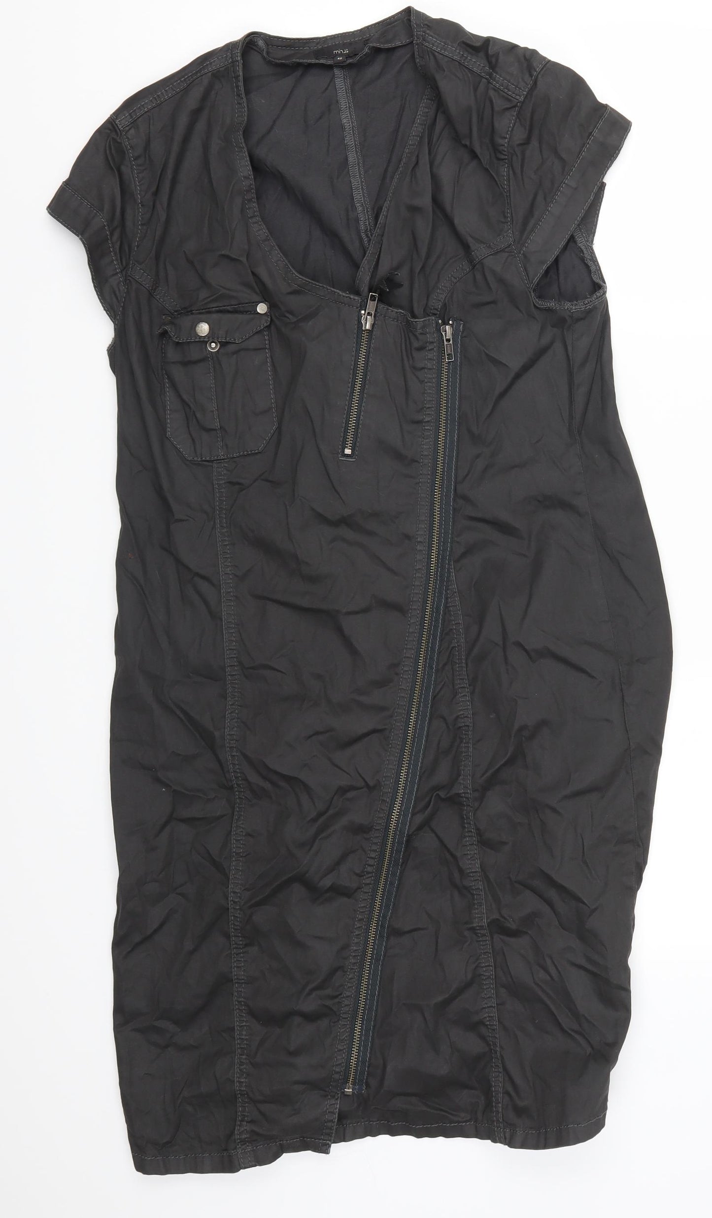 Minus Womens Grey   Shirt Dress  Size 14