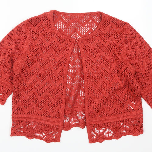 Preworn Womens Red   Cardigan Jumper Size S