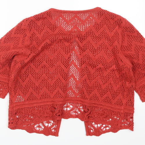 Preworn Womens Red   Cardigan Jumper Size S