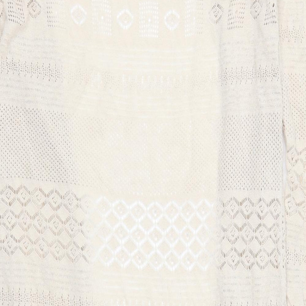 Warehouse Womens Beige   Cardigan Jumper Size M