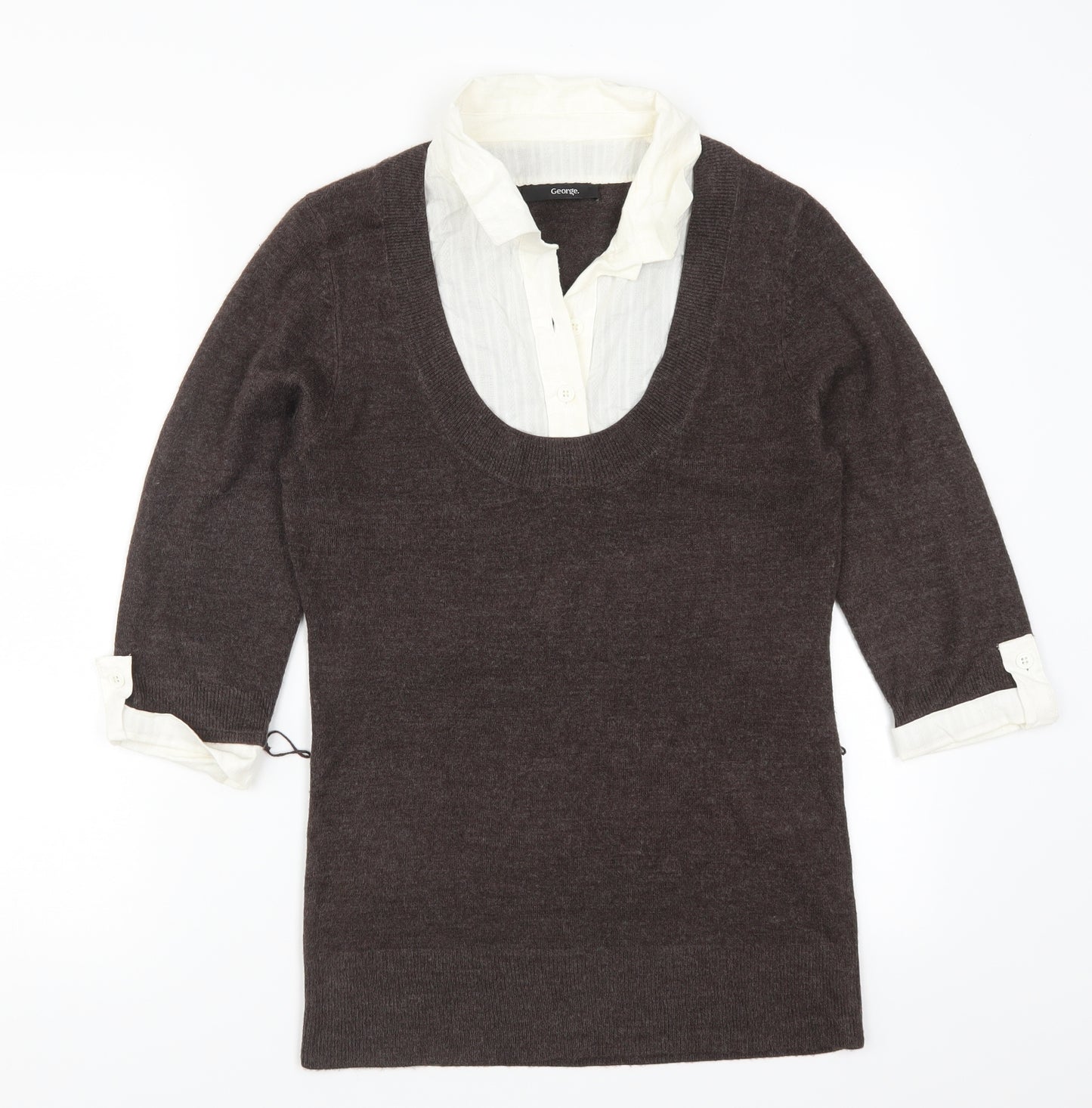 George Womens Brown   Pullover Jumper Size 10