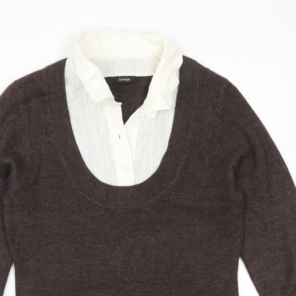 George Womens Brown   Pullover Jumper Size 10