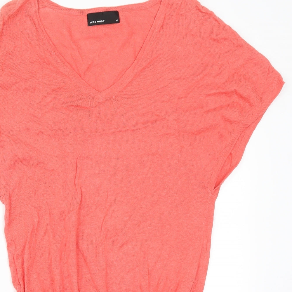 VERO MODA Womens Pink   Basic T-Shirt Size XS