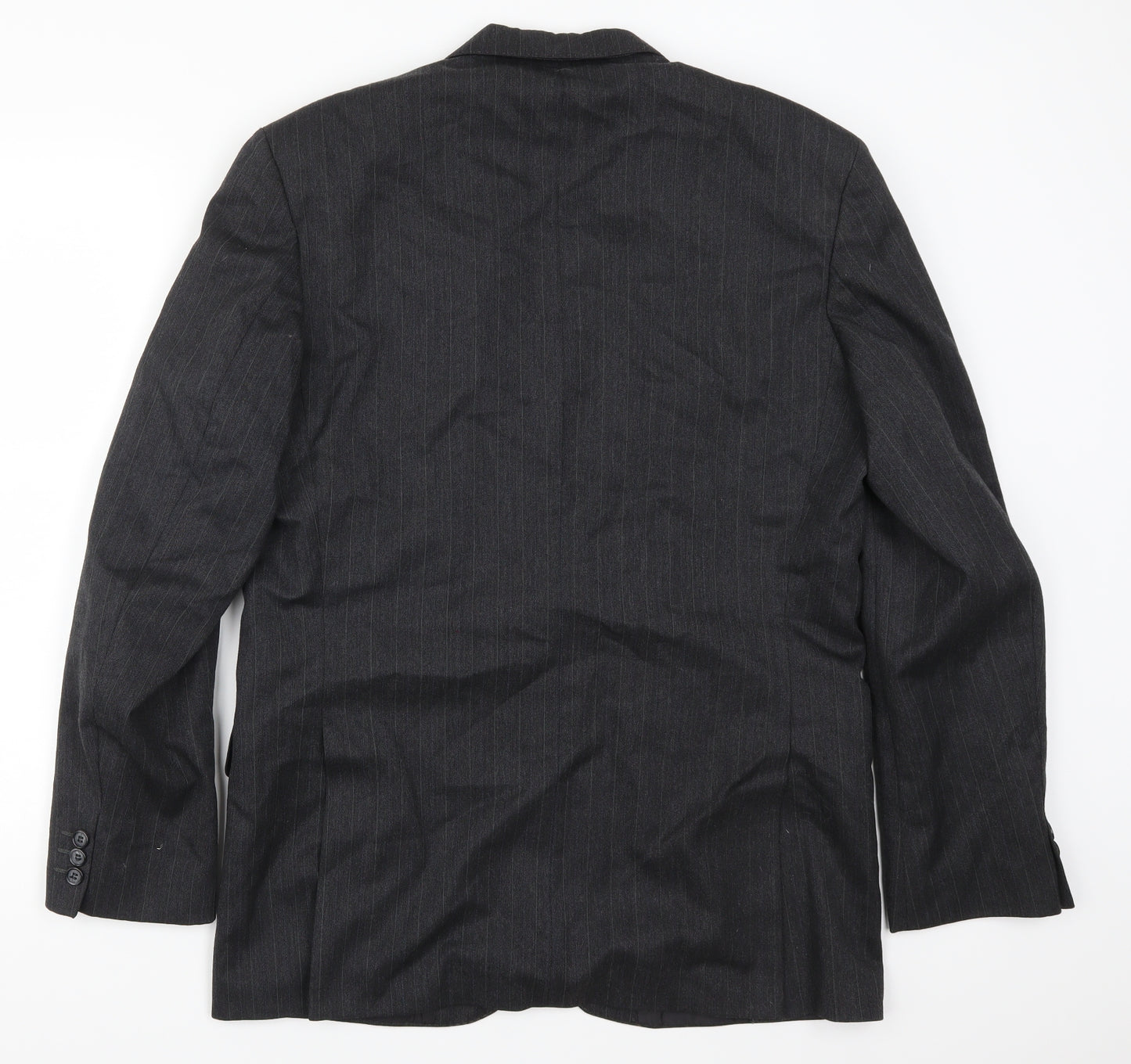 Burton Mens Grey Striped  Jacket Suit Jacket Size 42
