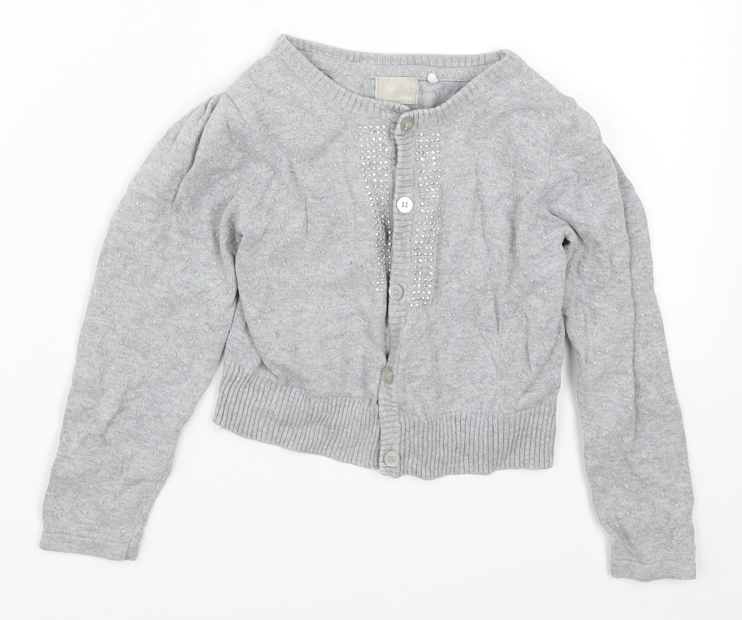 name it Girls Grey   Cardigan Jumper Size 5-6 Years